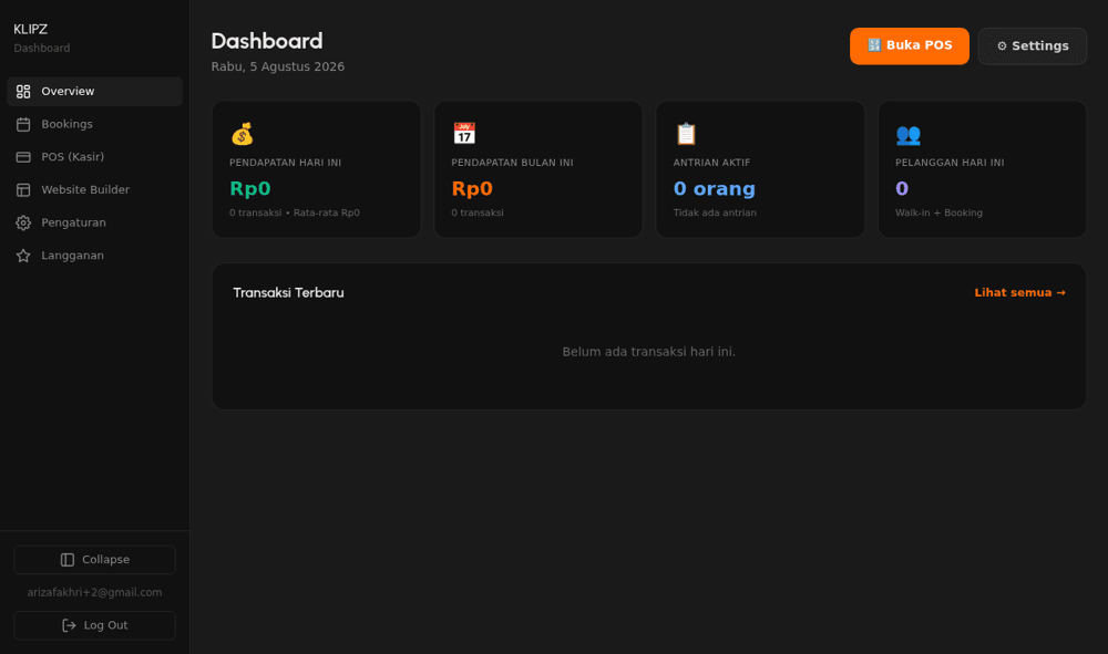 Dashboard Klipz